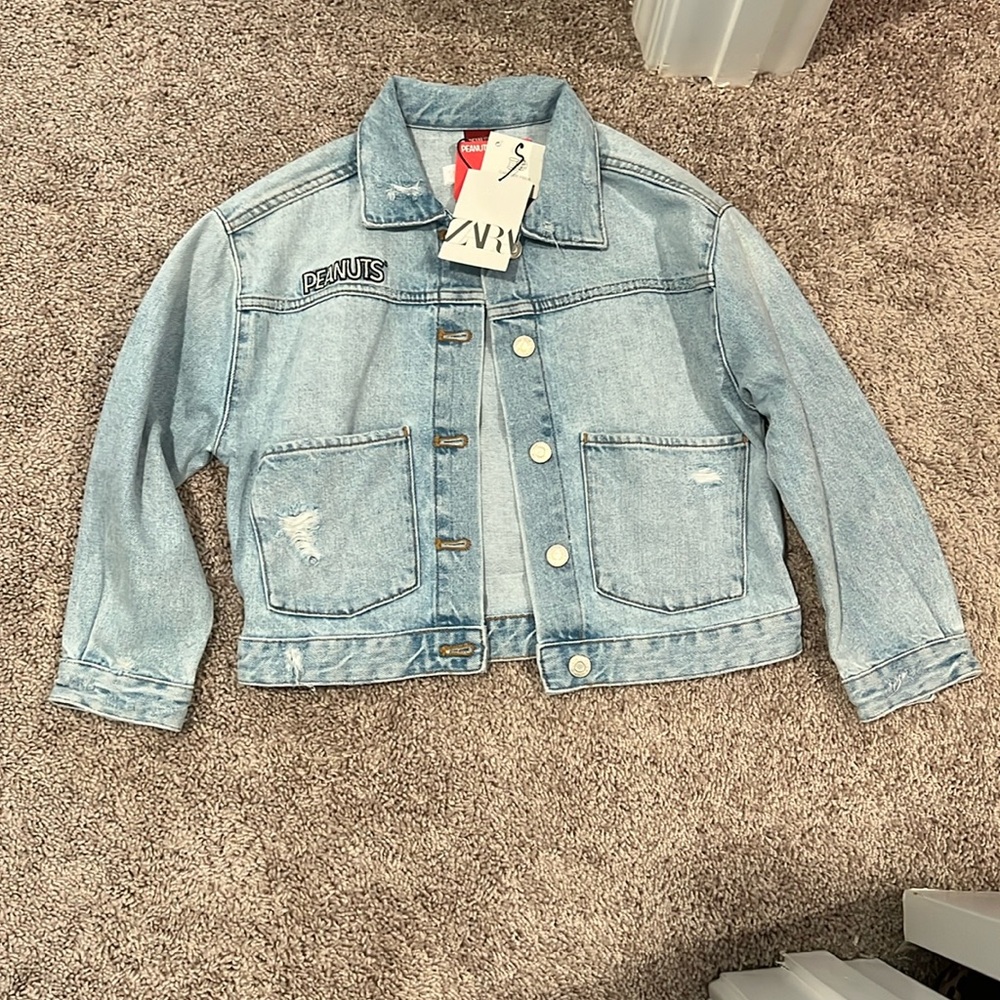Kids Zara Snoopy Denim Jacket